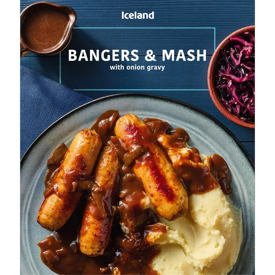 [24941] Iceland Bangers & Mash with Onion Gravy 400g