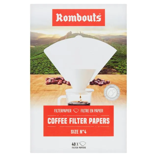 Rombouts Coffee Filter Papers 4 Cups x40