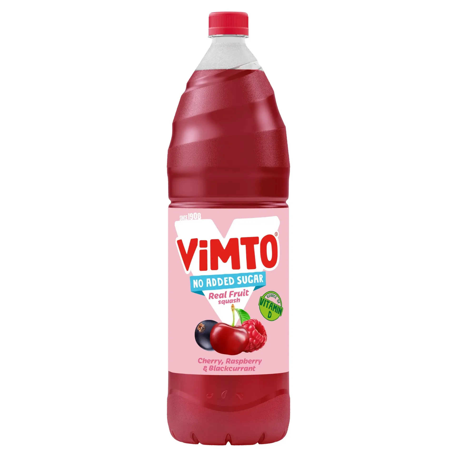 Vimto Squash Cherry, Raspberry & Blackcurrant No Added Sugar 1.5L
