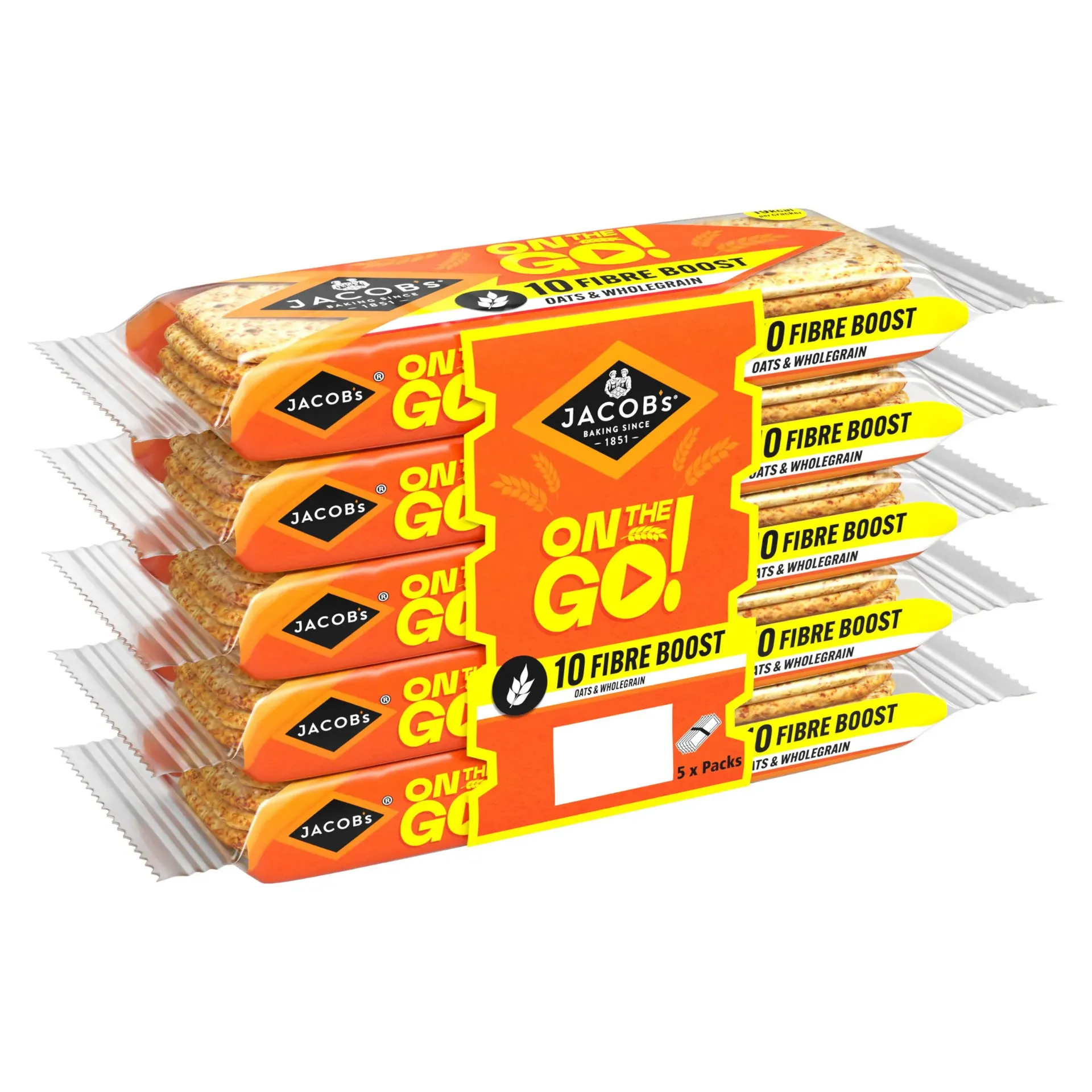 [106523] Jacobs On The Go Fibre Boost Oats 5 x 46g