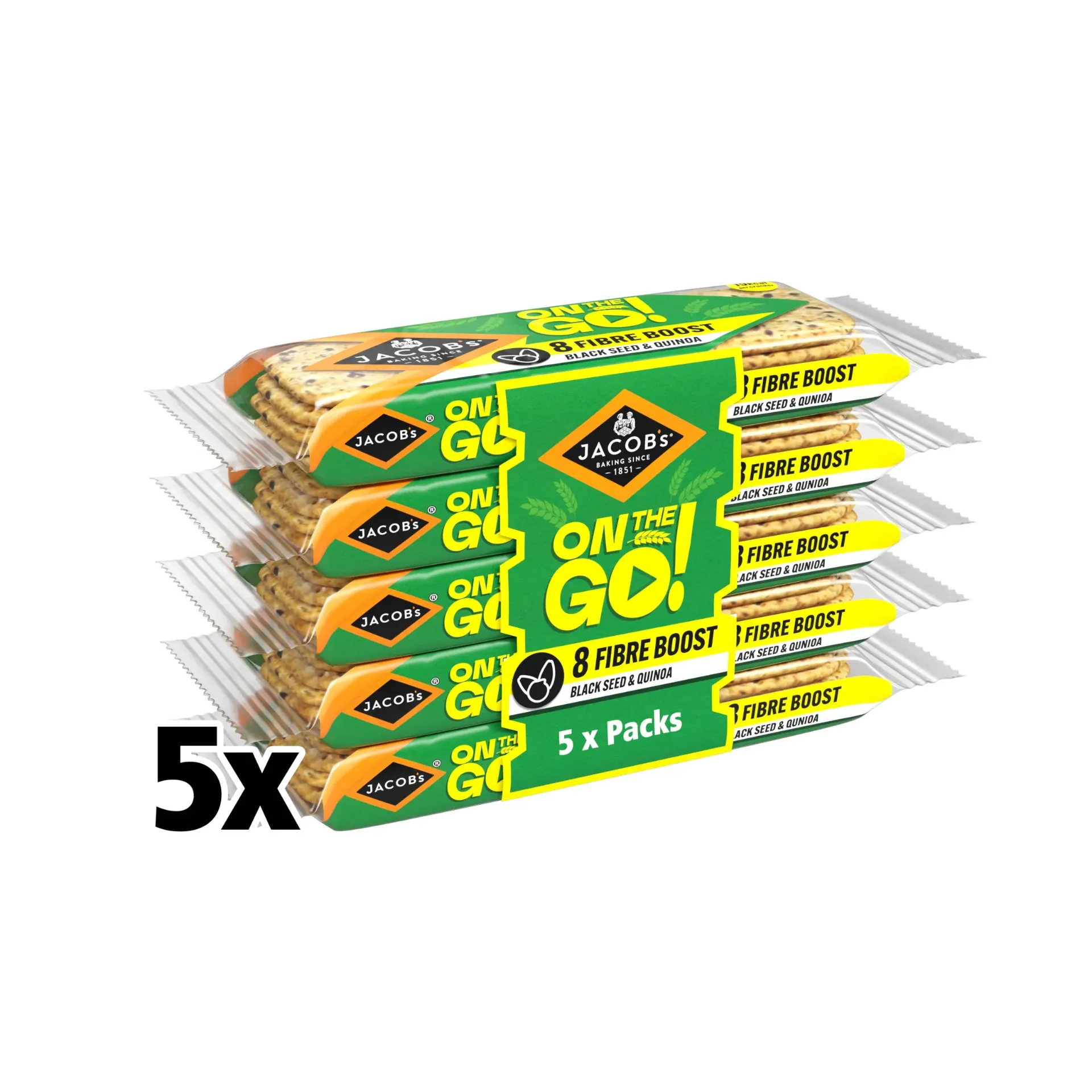 [106524] Jacobs On The Go Fibre Boost Black Seed 5 x 40g 