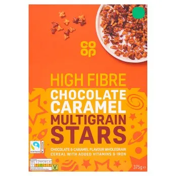 Co-op Chocolate Caramel Multigrain Stars 375g