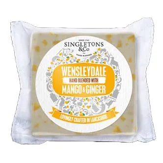 [917843] Singletons Wensleydale Mango & Ginger 200g