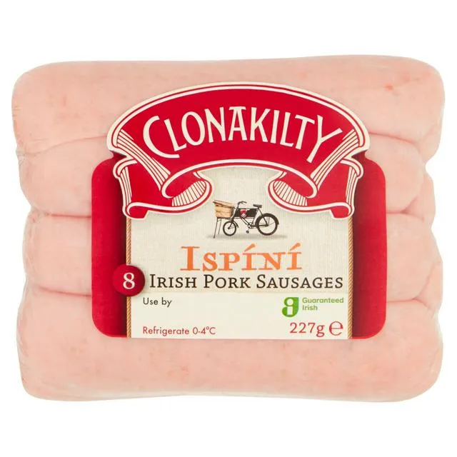 Clonakilty 8 Traditional Irish Pork Sausages 227g