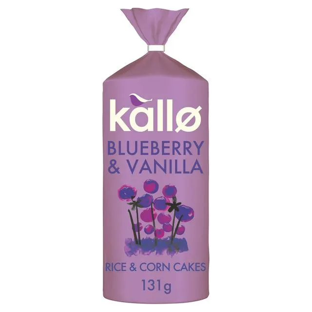 [110778067] Kallo Blueberry & Vanilla Rice & Corn Cakes 131g