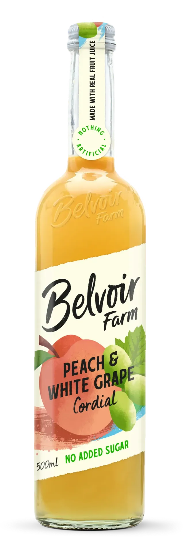 Belvoir Farm Peach & White Grape Cordial NAS 500ml