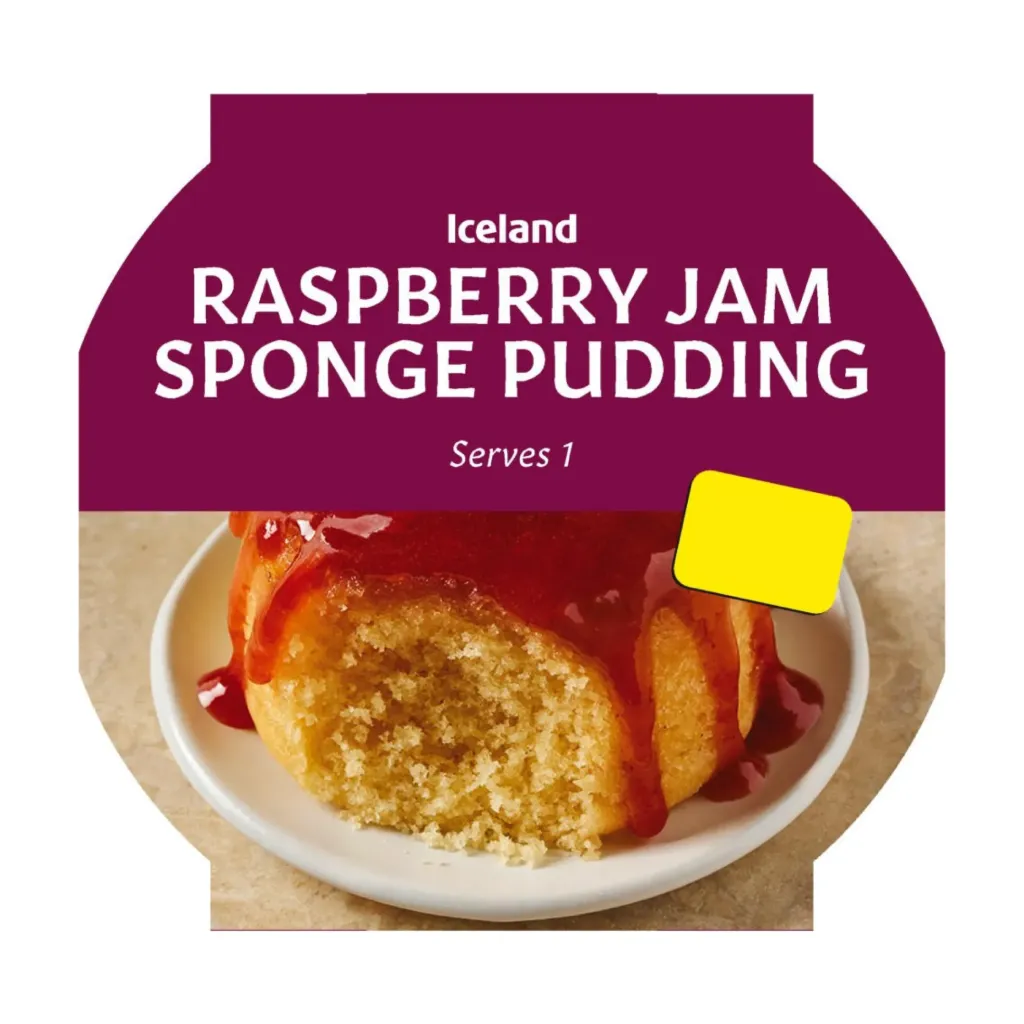 [85959] Iceland Raspberry Jam Sponge Pudding 100g