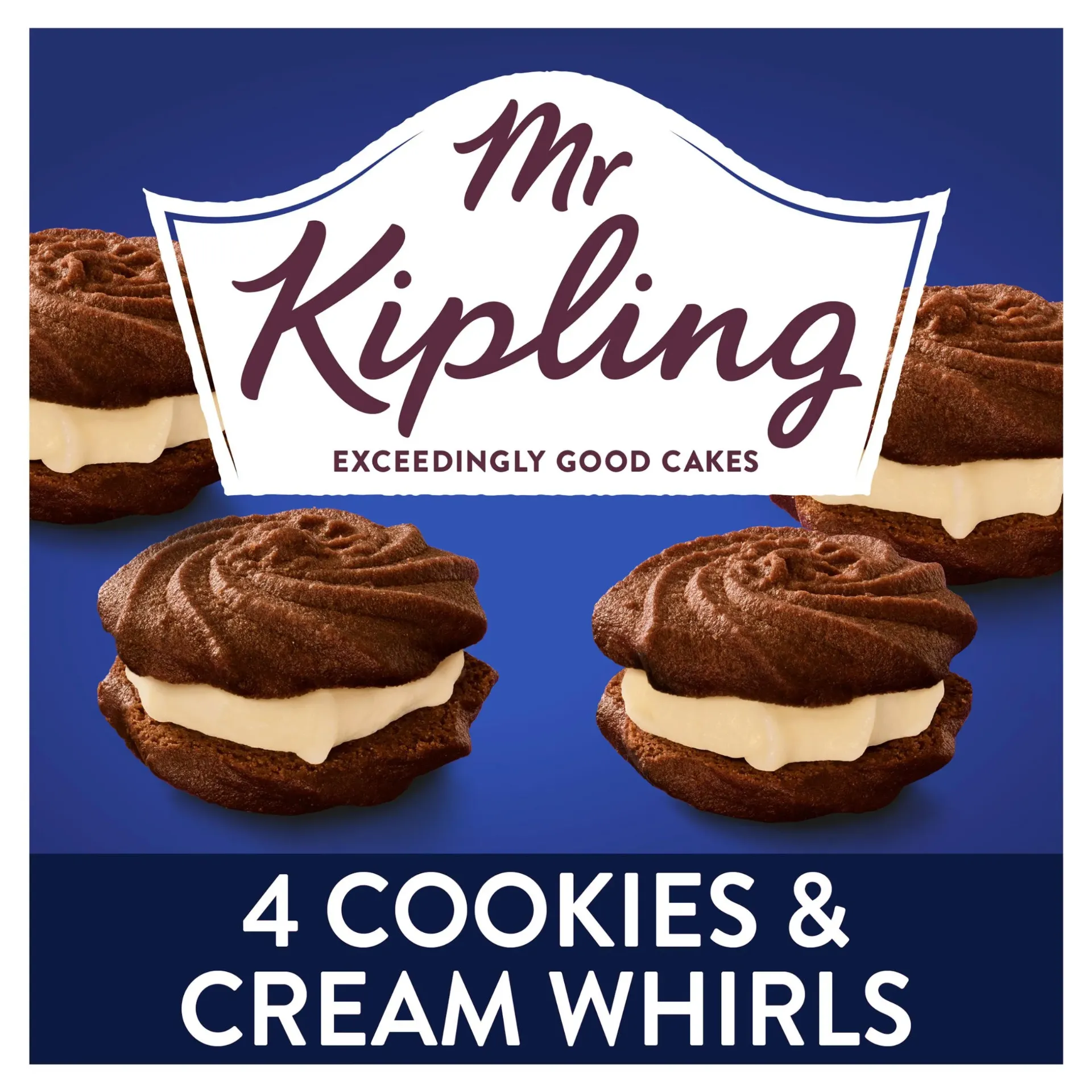 Mr Kipling Cookies & Cream Viennese Whirls Cakes 4 Pack