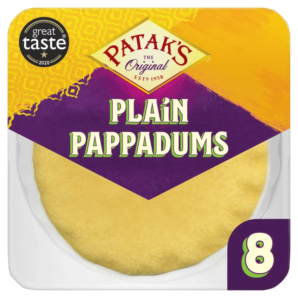 [107233541] Pataks Ready Plain Poppadoms 65g