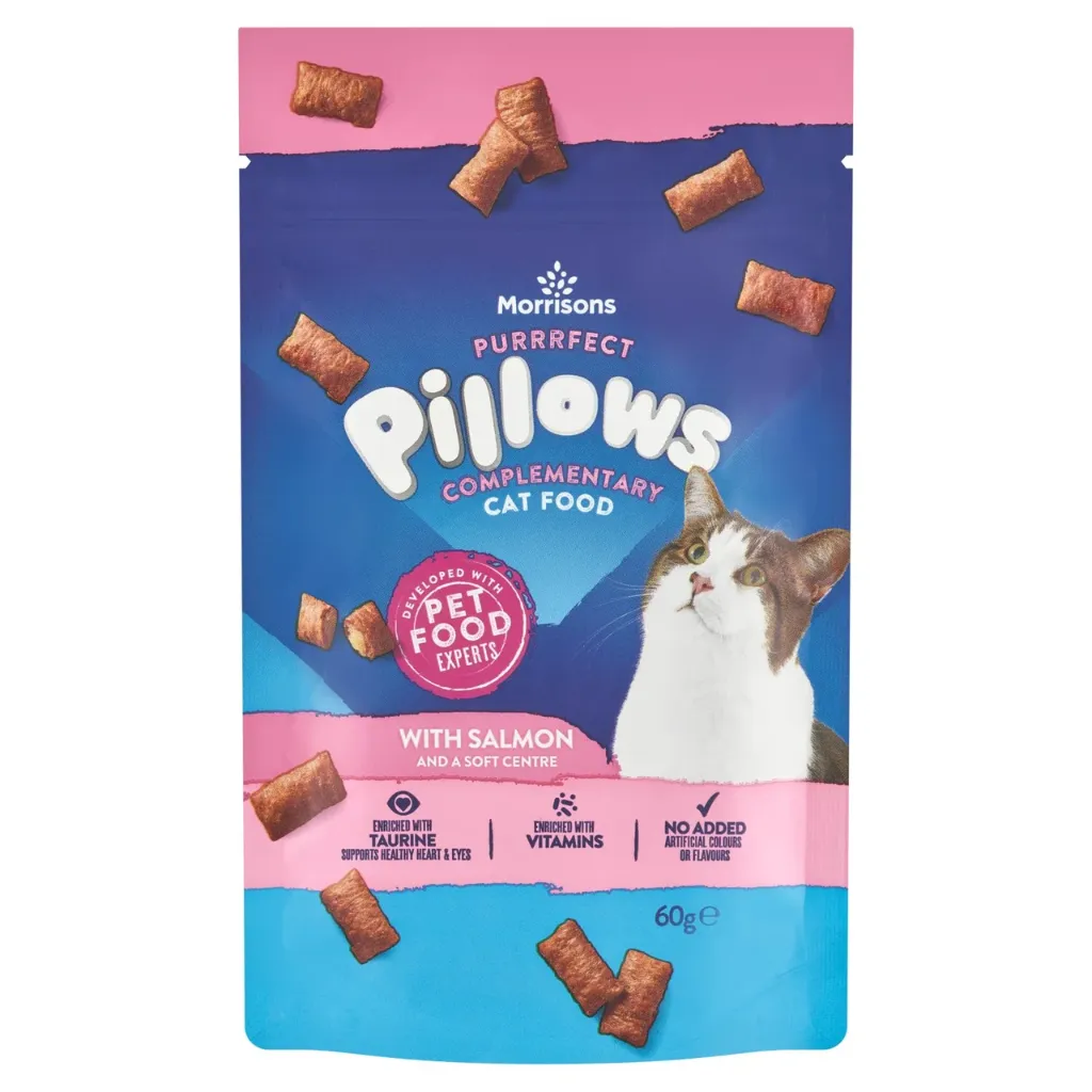 [113892965] Morrisons Cat Snack Pillow with Salmon 60g