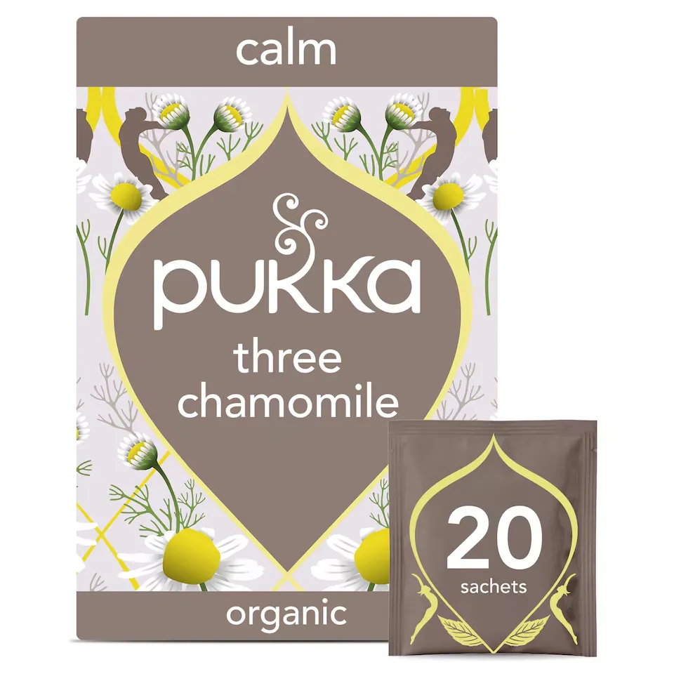 Pukka Organic Three Chamomile Herbal 20 Tea Bags 