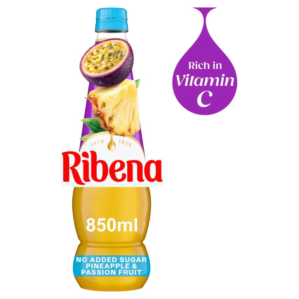 [725545] Ribena Pineapple & Passionfruit Squash 850ml
