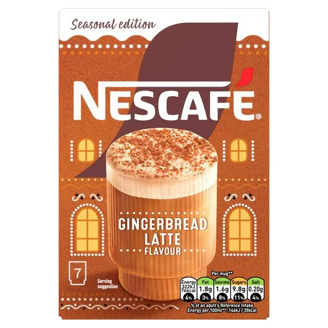 Nescafe Gold Gingerbread Latte Sachet 7pk