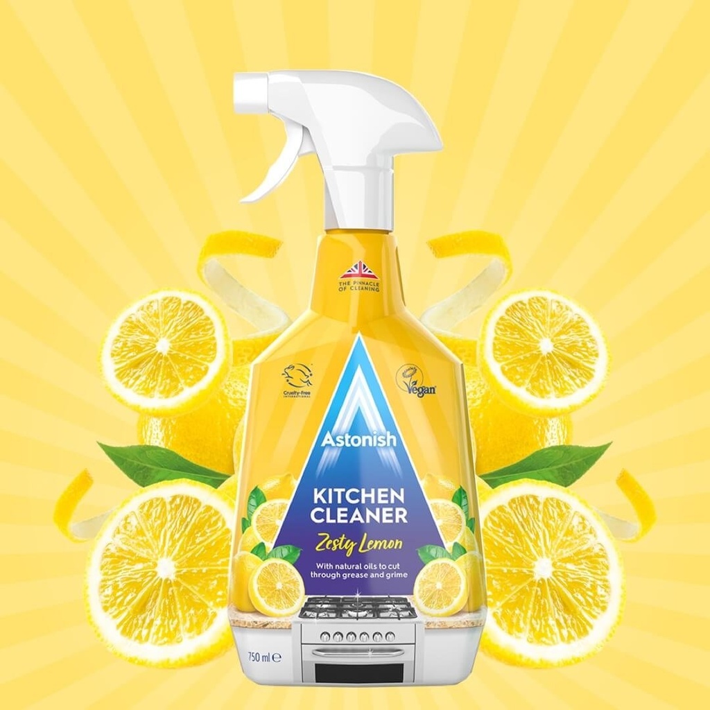 [114890] Astonish Kitchen Cleaner Zesty Lemon Spray 750ml