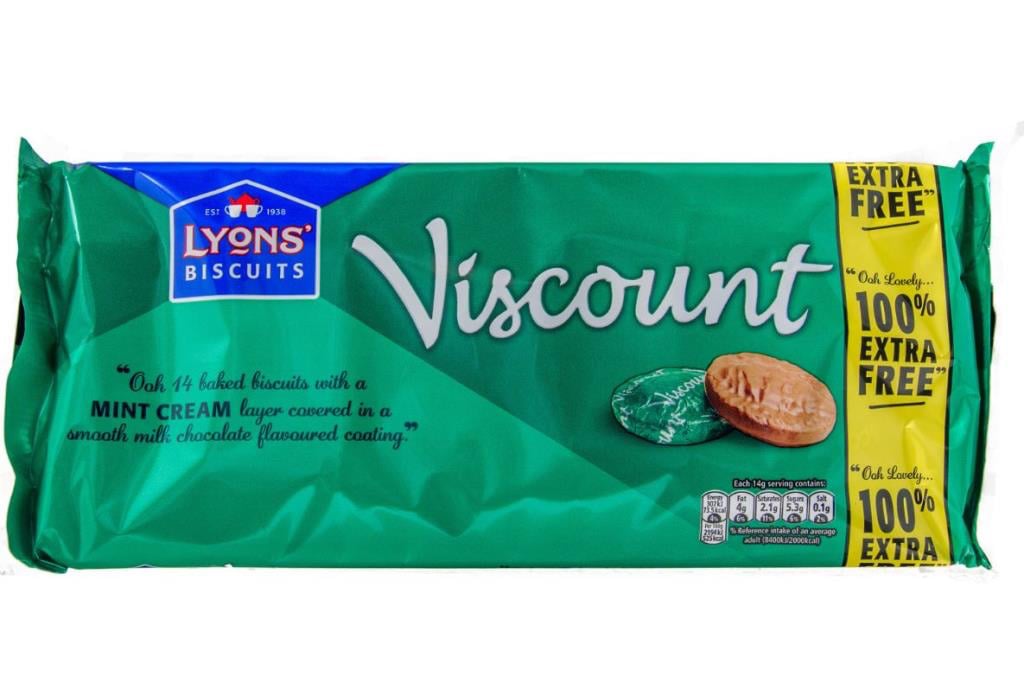 Lyons Mint Viscount 100% Extra Free 196g