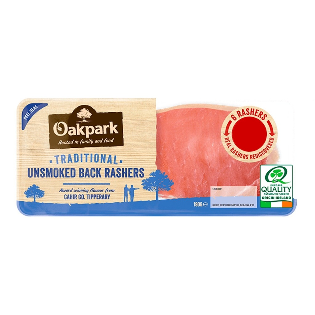 [694000] Oakpark Traditional Unsmoked Bacon 200g