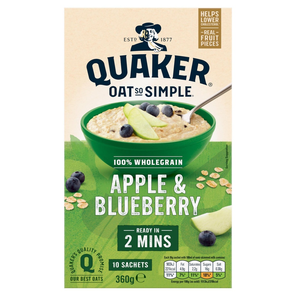 [100189357] Oat So Simple Apple & Blueberry 10 Sachets