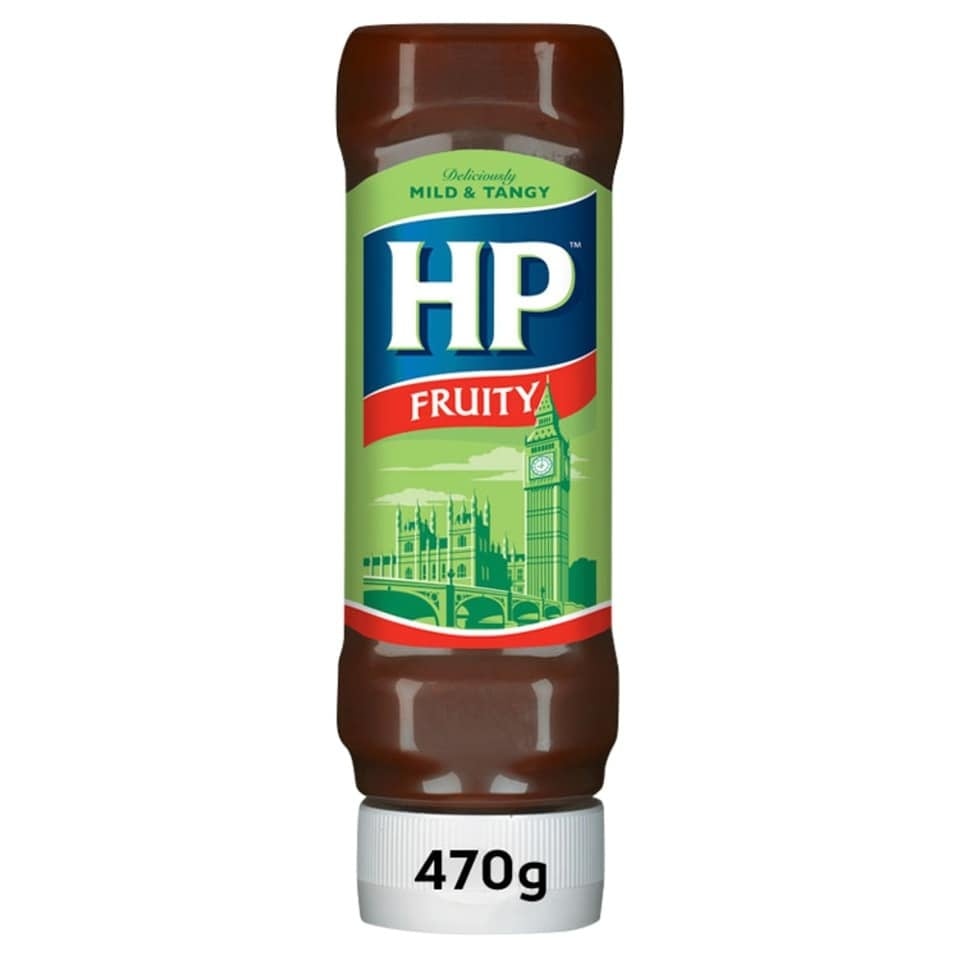 [86095] HP Fruity Brown Sauce Squeezy Top Down 470g