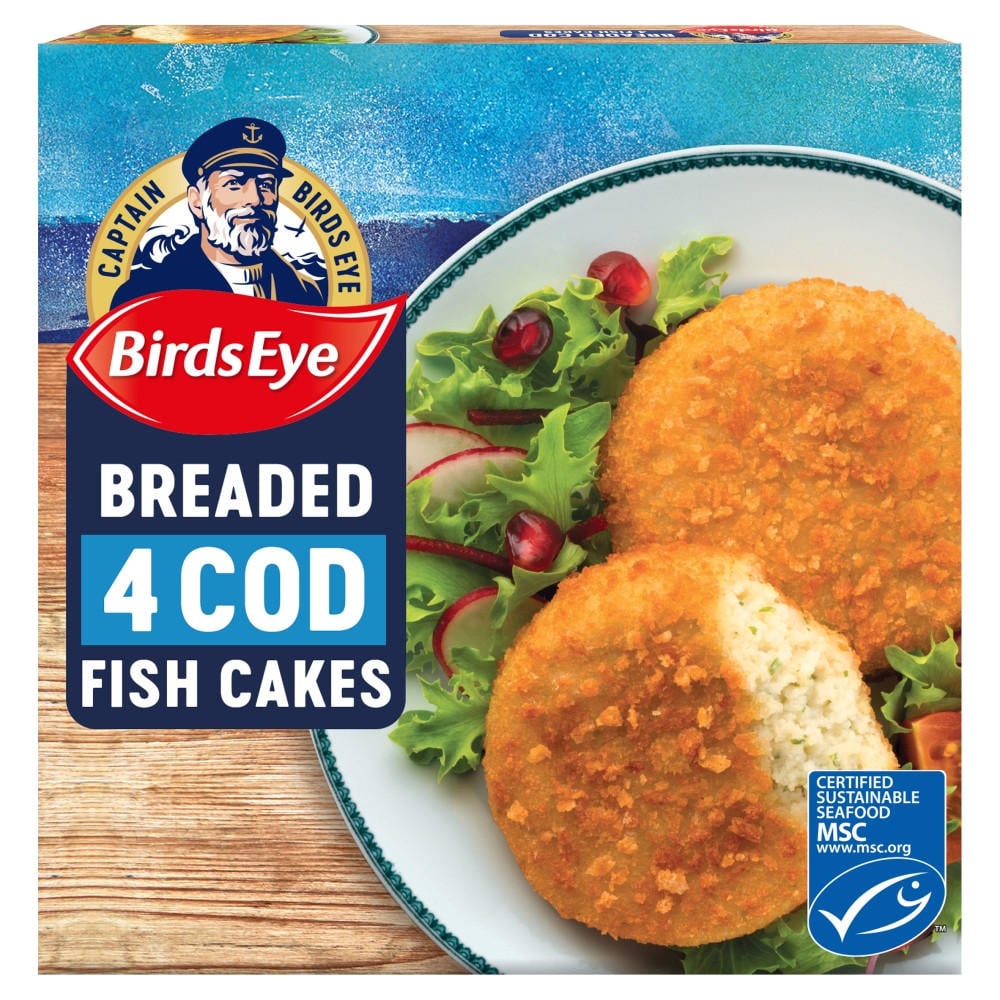 Birds Eye Breaded 4 Cod Fish Cakes 198g