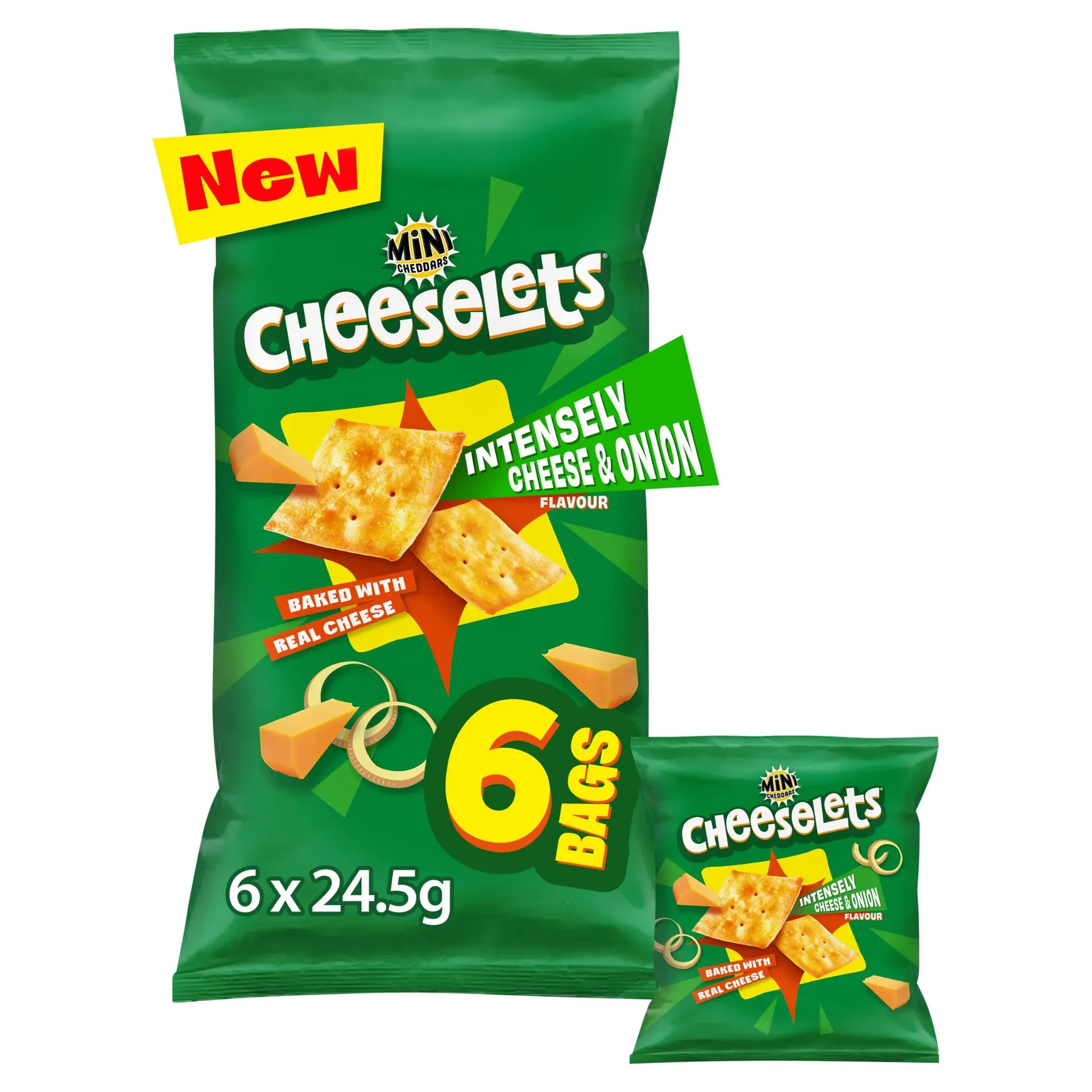 Cheeselets Cheese & Onion Multipack 6 x 24.5g