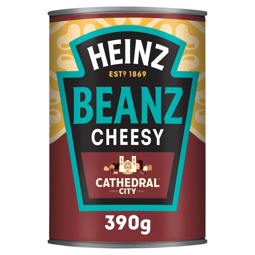 [101925] Heinz Cathedral City Cheesy Baked Beans 390g