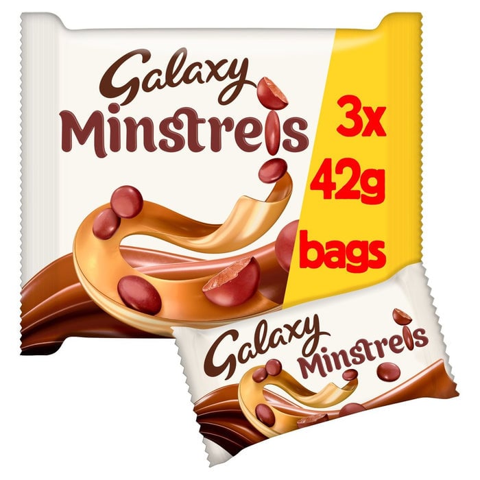 Galaxy Minstrels Chocolate Bags 3 x 42g