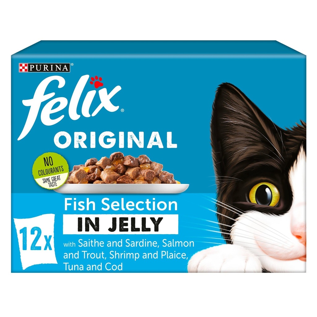 [124903] Felix Cat Food Fish Selection in Jelly 12 x 100g