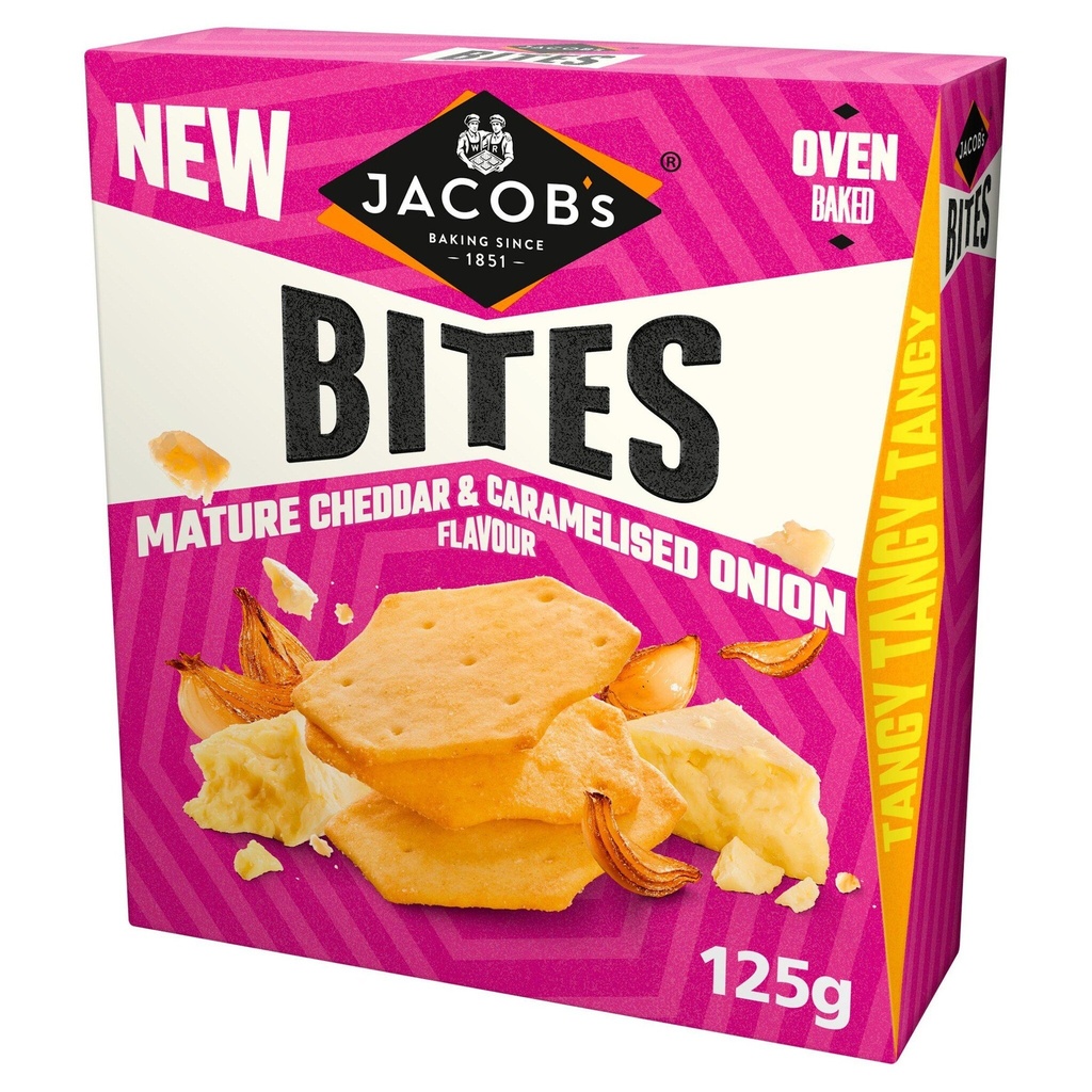 Jacobs Bites Mature Cheddar & Onion 125g