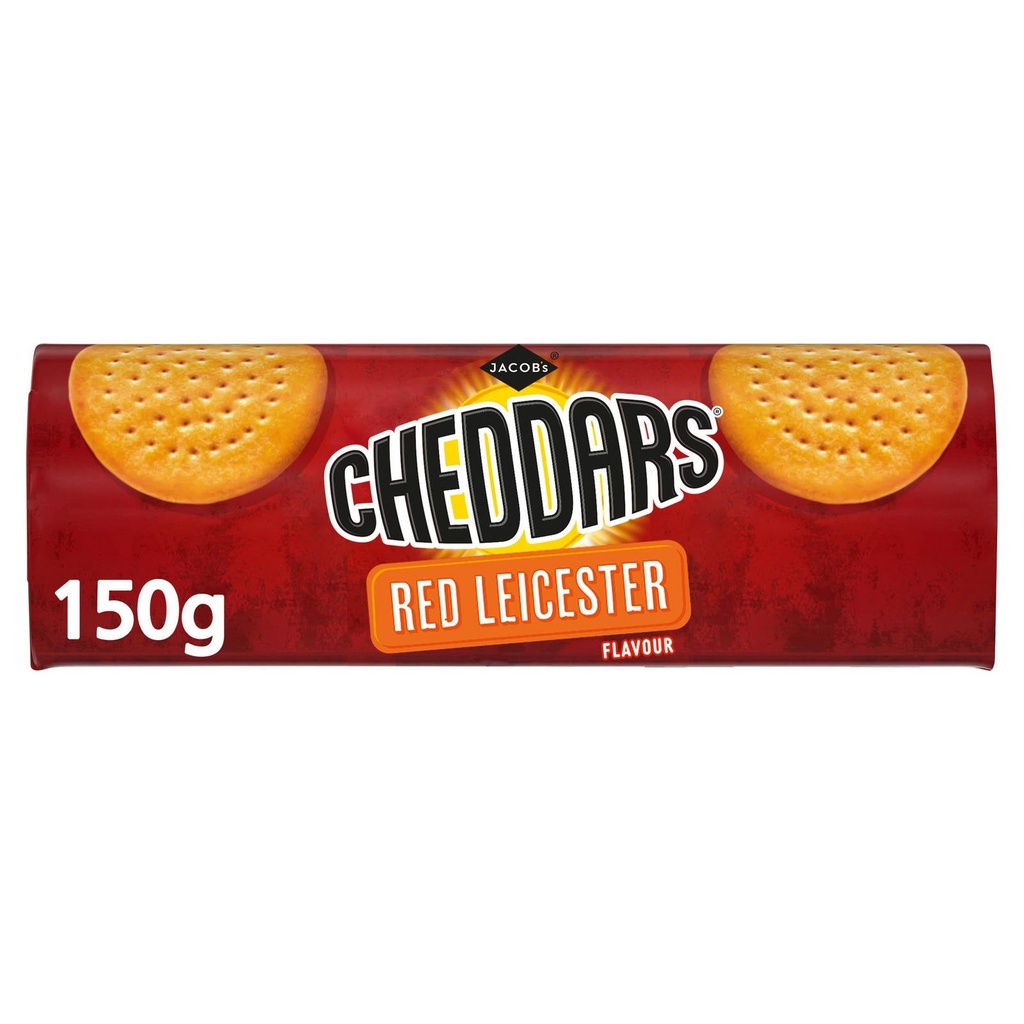 [91548] Jacobs Baked Cheddars Red Leicester Biscuits 150g