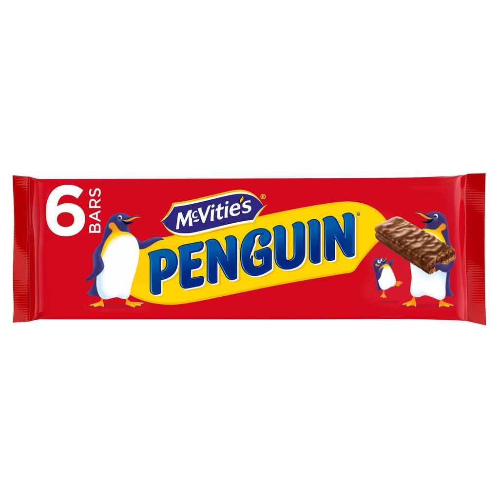[183241] McVities Penguin Milk Choc Bars 6pk/7pk