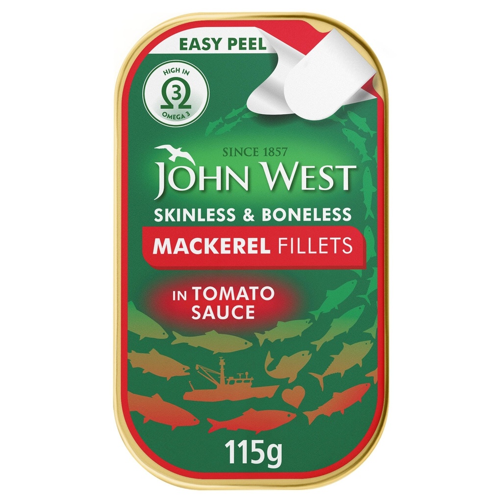 [8330] John West Mackerel Fillets in Tomato Sauce 115g
